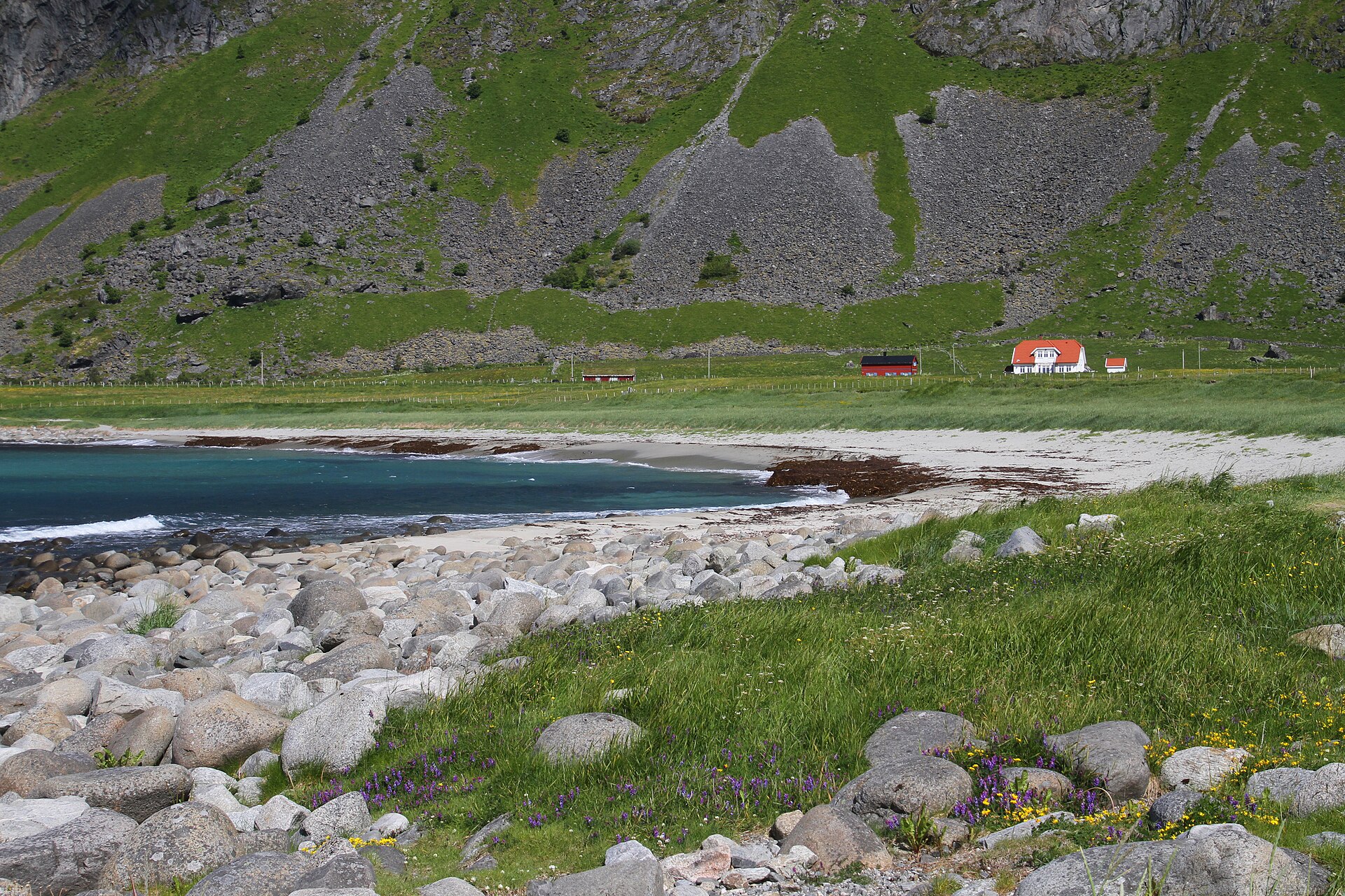 Küste von Unstad auf den Lofoten
